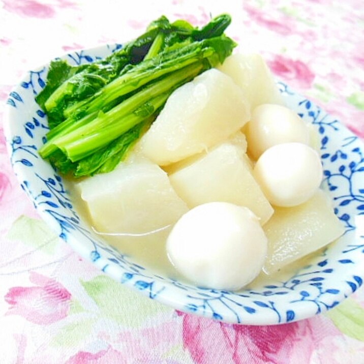 白だし生姜ｄｅ❤蕪とうずらの卵の炊いたん❤